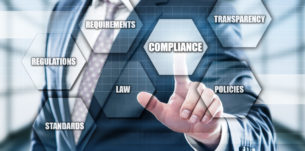 Compliance Rules Law Regulation Policy Business Technology concept.